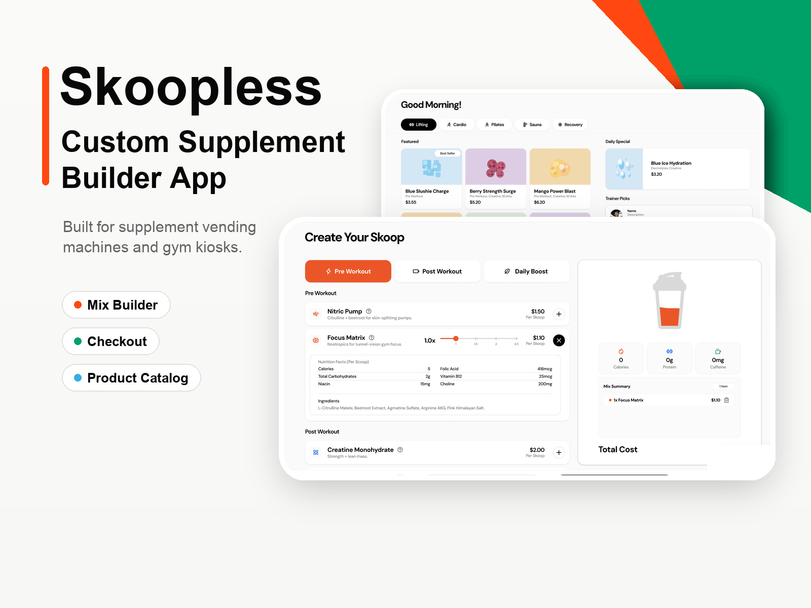 Scoop Plus custom supplement builder app